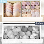 DIMJ Drawer Organizer Clothes 26 Pack - Foldable Baby Organizers and Storage & Closet Organizers for Bedroom, Closet - Nursery Organization Dresser Dividers for underwear, Sock,Bra, Belt, Tie, Beige