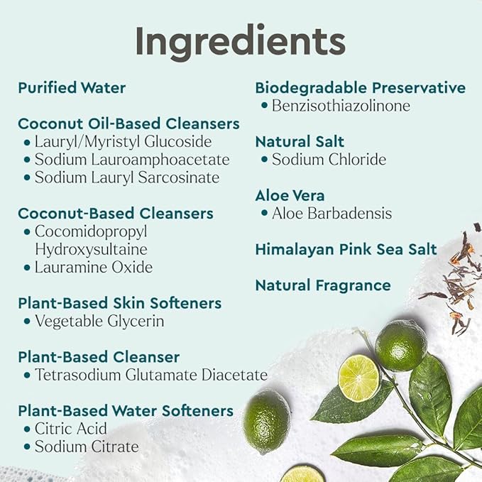 Puracy Natural Dish Soap Clean Can Starter Set - Plant-Based Dishwashing Soap, Non-Toxic Dish Soap, Natural Liquid Dishwashing Detergent Soap As Seen on TikTok (Green Tea & Lime, 14.4 fl oz)