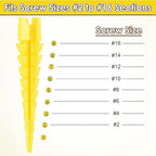 15 Pcs Wood Anchor, Stripped Screw Hole Repair Kit for Wood, Wall, Door, Wall Anchor, Fixing Stripped Screw Holes, Fits Wood Screws Sizes #2 to #16, Screw Holes from Stripped to Gripped