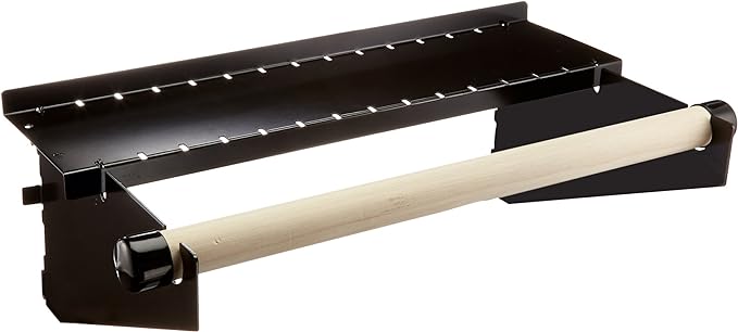 Wall Control Metal Pegboard Organizer - 4' Standard Tool Storage Kit, Black - Includes Pegboard Paper Towel Holder & Dowel Rod Shelf Assembly