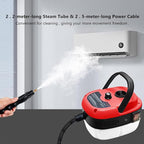 Handheld Steam Cleaner, 2500W Pressurized Steam Cleaner with 3 Brush Heads, Portable Steam Cleaner for Home, Car, Furniture, Kitchen, Bathroom and Wall, Red