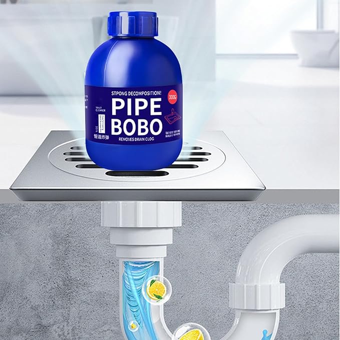 Heavy-Duty Pipe Declogger & Deodorizer, Professional Strength Pipe Dredging Formula, Fast-Acting Sink/Toilet/Kitchen Drain Opener, Powerful Unclogging, Clog Remover, Shower, Tub, Compatible (2)