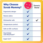 Scrub Daddy 4 Scrub Daddy Sponges & 4 Scrub Mommy Kitchen Sponges - Scratch-Free for Dishes & Multipurpose Cleaning - BPA Free & Made with Polymer Foam - Stain & Odor Resistant (8 Pack)