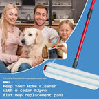 6 Pack Mop Replacement Pads for Ocedar H2prO Flat Mop System, Washable and Reusable Handle Pads Refills for Floor Cleaning