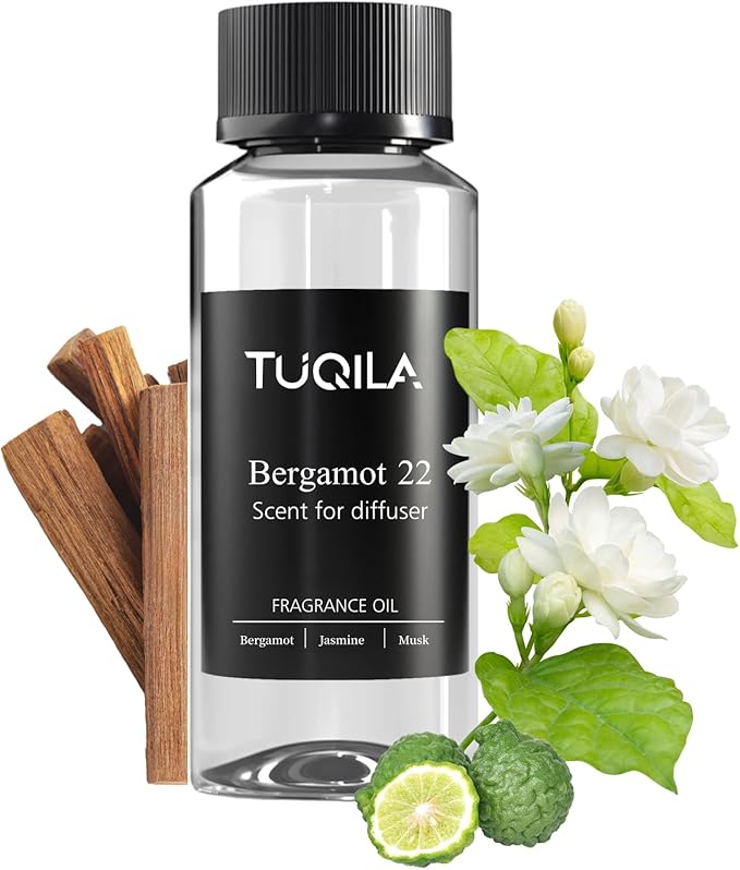 Hotel Bergamot Essential Oil - 120ML Waterless Scent Oil for Cold Air Diffusers, Luxury Aroma Fragrance Oils for Home, Spa & Office-Long Lasting Aromatic Oil for Waterless Diffusers