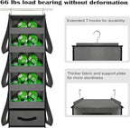 VICTORICH All-IN-ONE Over the Door Organizer, Super Behind the Door Storage Organizer with Door Rack and Large Clear Windows, Wall File Organizer, Hanging Organizer (Big Ear Grey)