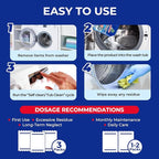 Washing Machine Cleaner Powder 4 Pack - Deep Clean Solution for HE Top Load and Front Load Washers, Descaler for Drum, Tub & All Internal Parts - 4 Month Supply