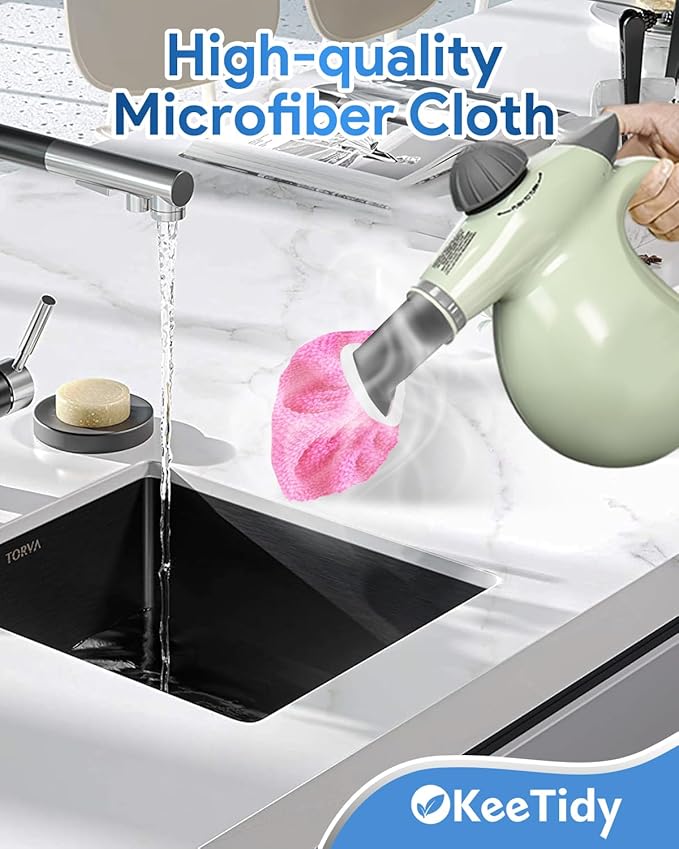 Steam Cleaner Accessories Universal Reusable Steam Mop Pads Compatible with Bissell Steam Shot Handheld Steam Cleaner Attachments Washable Microfiber Cloth, 14 Pack