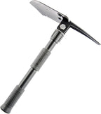 SE 16" 3-in-1 Mini Folding Shovel with Pick and Saw - Compact, Heat-Treated Carbon Steel Tool with Carrying Case