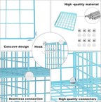 C&AHOME Wire Cube Storage, 8 - Cube Organizer Metal C Grids, Modular Shelves Units, Closet Organizer, Ideal for Home, Office, Living Room, 24.8" L x 12.4" W x 48.4" H, Blue UWCS3008B