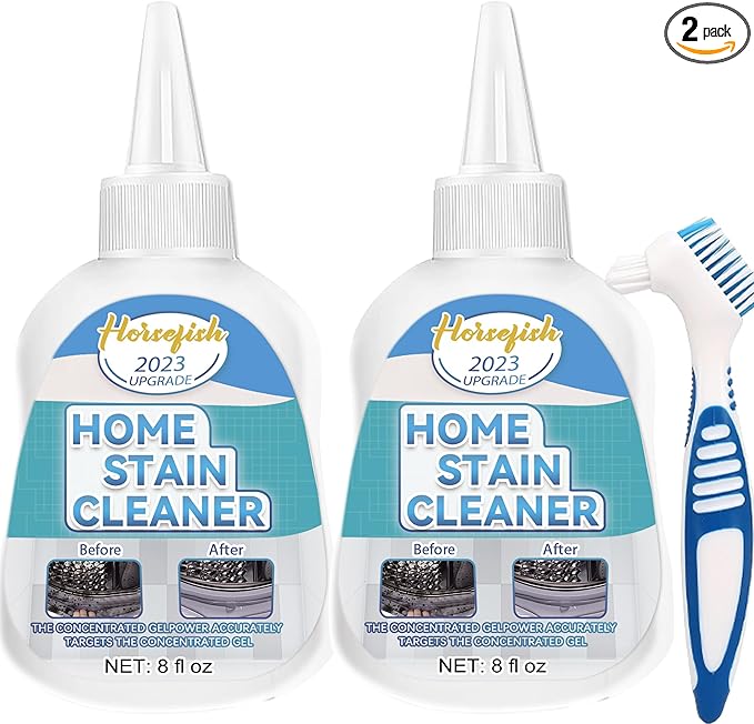 Home Remover Gel, 2 Pack Washing Machine Cleaner for Washing Machine, Refrigerator Strips, Grout Cleaner for Tiles Grout Sealant Bathroom Cleaning Kitchen Sinks, Front Load Washer Cleaning Solution