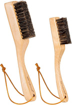 BFWood Horsehair Silver Brush - 2PCS Detailing Brush Set for Silverware - Jewelry Cleaning Brushes for Sterling, Cutlery, Metal - Perfect Match for Silver Polish