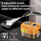 Handheld Steam Cleaner, Portable Steamer for Cleaning with 9pcs Accessories, 6-Level Adjustable Handle, 12s Heat-Up, 1200ml Tank, Steam Cleaner for Home,Dirt,Grout,Tile,Floor,Couch and Car (Orange)