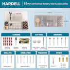 HARDELL Mini Cordless Rotary Tool, 4V Rotary Tool con 5 Speed Display with Type-C Charging, Power Rotary Tool with 69 Accessories for Sanding, Grinding, Engraving, Polishing, Drilling, Cutting, DIY