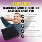 SmellRid Activated Carbon Chair Pad – 16” x 16” Flatulence Deodorizer Seat Cushion – Activated Charcoal Odor Absorber Seat Pad for Office Chair, Home Office Seating, Car Seats & Everyday Odor Control