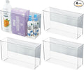 InterDesign iDesign Magnetic Large Clear Plastic Organizer Bins for Laundry Room Storage - 4-Pack