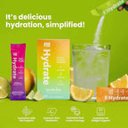 310 Nutrition Sugar Free Electrolytes Powder - Instant Hydration Packets for Daily Fluid Balance - Caffeine-Free Rehydration Drink Mix w/Vitamins, Low Calorie & Keto Friendly - Variety 30 Singles