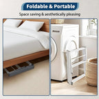 Whitmor Foldable Clothes Drying Rack: 3 Tier Laundry Drying Rack, Collapsible Drying Rack Clothing, Portable Space Saving Clothing Rack for Indoor Outdoor, 22.6" L × 14.6" W × 41.3" H, Gray