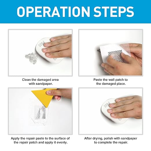 Drywall Repair Kit, Spackle Wall Repair Kit, 3 Pack Wall Mending Agent Putty, Wall Repair Paste Plaster for Wall Crack/Nail Hole, Wall Hole Filler with 2inch 4inch Wall Patch