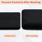 Homaxy 100% Cotton Oversized Waffle Weave Kitchen Dish Towels, Ultra Soft Absorbent Quick Drying Cleaning Towel, 20 x 28 Inches, 8-Pack, Black