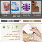 Poesie Magnolia Travel Laundry Detergent Strips 40 Sheets Liquidless Laundry Foam Sheet for Travel Dorm Home