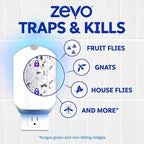 Zevo Flying Insect Trap Official Refill Cartridges - Fits Both Zevo Trap & MAX Indoor Fly Trap - Authentic Trap+Lock Technology to Catch Gnats, House & Fruit Flys (10 Official Refill Cartridges)