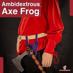 Armory Replicas - Ring Leather Universal O-Ring Medieval Style Axe Holder Belt Frog - Hand Crafted Genuine Leather Costume Weapon Holster Holder