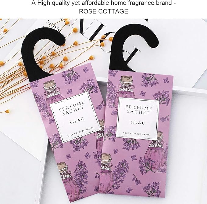 Large 12 Packs Lilac Hanging Closet Air Freshener Scented Sachets Long Lasting Smell Goods