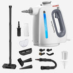 Spurgehom 1350W Handheld Steam Cleaner with 15-Pc Accessories(including mop) & 550ML Tank – 3Bar Dirty-Free Steamer for Floors, Cars, Upholstery, and Multi-Surface Home Cleaning