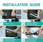 Breeze Touch 46" Weed Pulling Tool, 4-Claw Detachable Weed Puller Tool with Long Handle Adjustable, Heavy Duty Stand Up Weeder Weeding Tool for Lawn, Yard, Garden, Dandelion Picker, Weed Remover