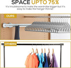Techzoo Premium Velvet Hangers 50 Pack Ultra Thin Non Slip Adult Felt Space Saving Slim Suit Hanger for Closet Heavy Duty Coat Pants Jackets Dress Hangers 360° Swivel Hook Hold Upto 10 lbs Gray
