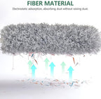 SetSail Dusters for Cleaning, 100-inch Extra-Long Cobweb Duster with Extension Pole, Bendable Microfiber Head & Cobweb Brush Washable Ceiling Fan Cleaner Duster Kit for High Ceilings, Corner