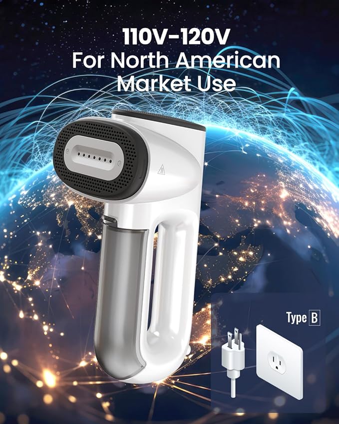 Neakasa Magic 1 Vacuum Steamer, Handheld Travel Garment Steamer for Clothes, 2300Pa Suction for Clothes Grips, Steamer Iron 2 In 1 (for 110-120V Use)