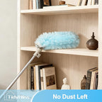 6 ft Extendable Dusters for Cleaning Compatible with Swiffer, Super Long Handle Dusting Wand Kit with 10 Refills, 360 Degree Heavy Duty Microfibers Dust Removing Tool for Ceiling Fan Wall