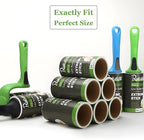 4.6 inch Lint Roller Refills Compatible with Evercare Giant Lint Rollers and T Handle Pet Hair Roller Extreme Stick 90 Sheets Each Refill Roll (Pack of 6, 540 Sheets Total)