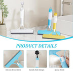 3 in 1 Window Squeegee with Sprayer, 3Pcs Spray Squeegee for Window Cleaning, All Purpose 3 in 1 Windows Cleaning Scraper, Glass Scraper Cleaner Tool for Car Home Windows Mirrors