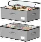 Under Bed Storage with Wheels, No Assemble Required 10 inches height Under Bed Storage bins,Large capacity Rolling Underbed Shoe Storage containers，dorm underbed storage drawers