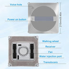 Window Cleaning Robot, Ultra-Thin Design, 5600PA Suction, Automatic Smart Vacuum for Glass, Tiles