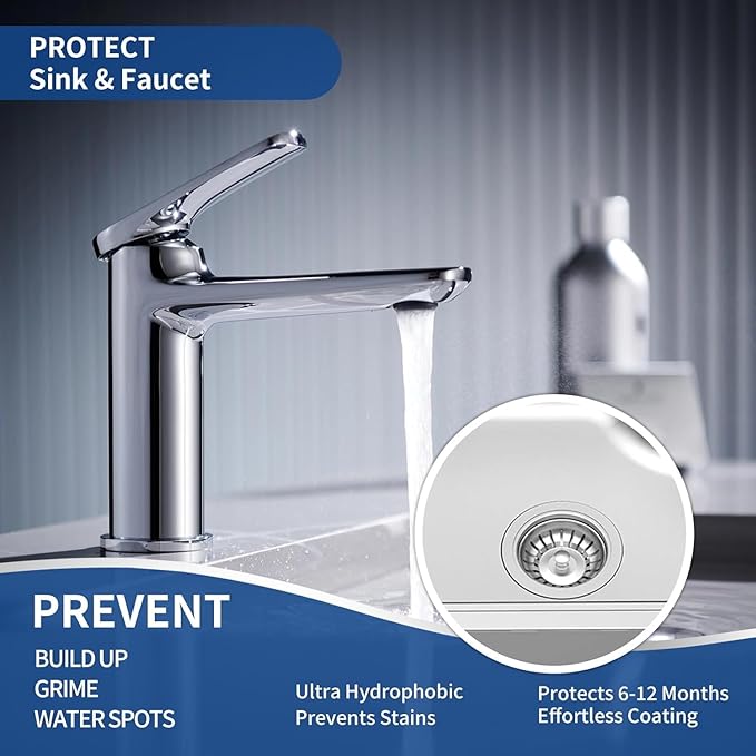 Home Ceramic Coating Spray Kit - Shine, Seal & Protect Kitchen & Bath Surfaces, High-Gloss, Repels Stains & Grime Effective - Great for Stainless Steel, Sinks, Countertops, Glass, and More -2PACK
