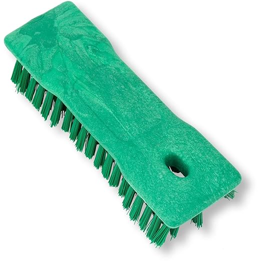 SPARTA 42024EC09 Comfort Grip Plastic Scrub Brush, Hand Brush For Cleaning, 2 Inches, Green, (Pack of 6)