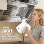 Pressurized Deep Cleaning Steam Cleaner, 15.2OZ Chemical-Free Steamer with 14PCS Accessories & Safety Lock, Handheld Steam Cleaner for Home, Car, Furniture, Grease, Grout, Floor