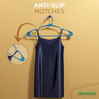 NEATERIZE Clothes Hangers Plastic 20 Pack for Adults - Plastic Hangers, The Perfect Coat Hanger and Space Saving Clothes Hangers for Closet, Percheros Ganchos para Colgar Ropa Hangars - Blue Hangers