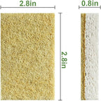 12 Pack SmilePowo Natural Kitchen Sponge Compostable Kitchen Sponges Cellulose and Coconut Scrubber Abrasive Scrubbing Pads Environmentally Friendly Sponge for Dishes No Chmical