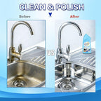 Snowlily Stainless Steel Sink Cleaner & Polish Cream – Removes Stubborn Dirt, Grease & Stains, Restores Brilliant Shine, 22 Fl Oz