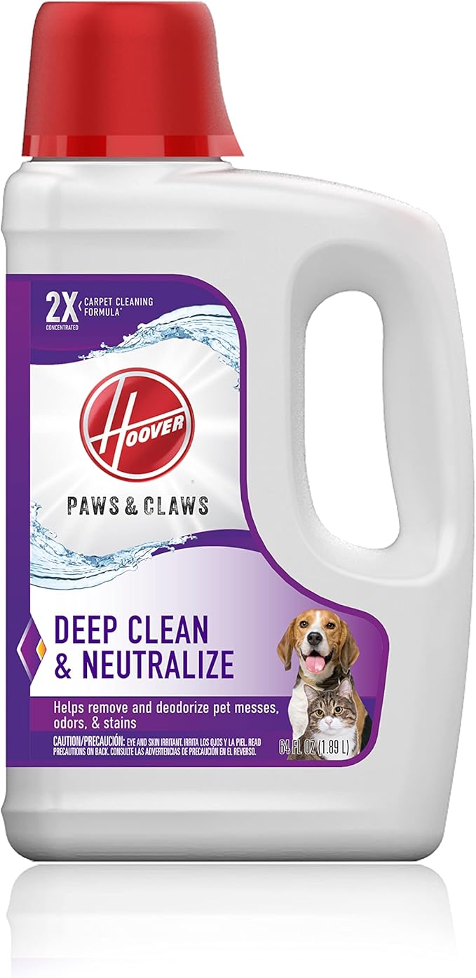 Hoover PowerDash Pet Compact Carpet Cleaner, Shampooer Machine & Paws & Claws Deep Cleaning Carpet Shampoo with Stainguard & Renewal Deep Cleaning Carpet Shampoo, Concentrated Machine Cleaner Solution