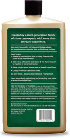 Granite Gold Stone And Tile Floor Cleaner - No-Rinse Deep Cleaning Granite, Marble, Travertine, Ceramic Solution - 32 Ounces (Packaging may vary)