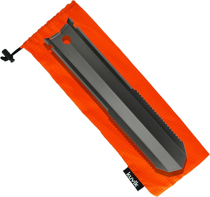 Kuvik Titanium Trowel - Ultralight and Compact Shovel for Backpacking, Camping, and Survival