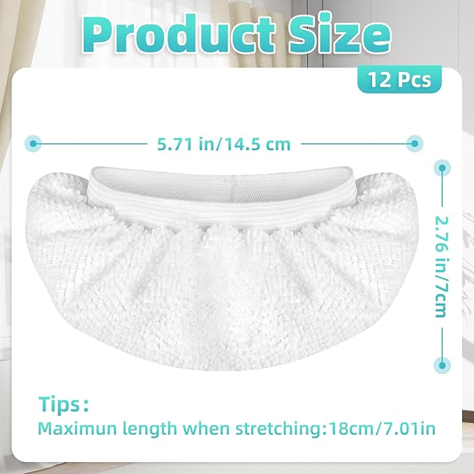 12 Pack Microfiber Cloth for Handheld Steam Shot, Steam Cleaner Accessories, Reusable Washable Steam Mop Pads Compatible with Bissell Steam Shot, Wagner, McCulloch