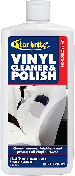 STAR BRITE Vinyl Cleaner, Polish & Protectant - Clean, Renew, Brighten & Protect All Vinyl Surfaces - Marine Grade Shampoo, Polish & UV Protection