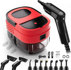 Steam Cleaner, 2500w Steamer for Cleaning, 3-Garde Adjustable Handle, 1.6L Water Tank, Steam Cleaner for Home, Fast Heat Handheld Steam Cleaner, Handheld Steamer for Car, Furniture, Kitchen, Bathroom